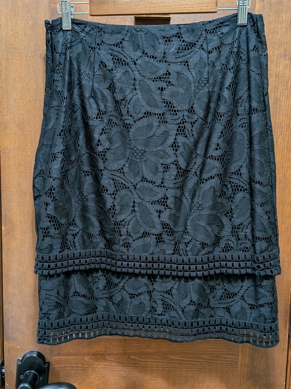 Worthington Black Lace Pencil Skirt